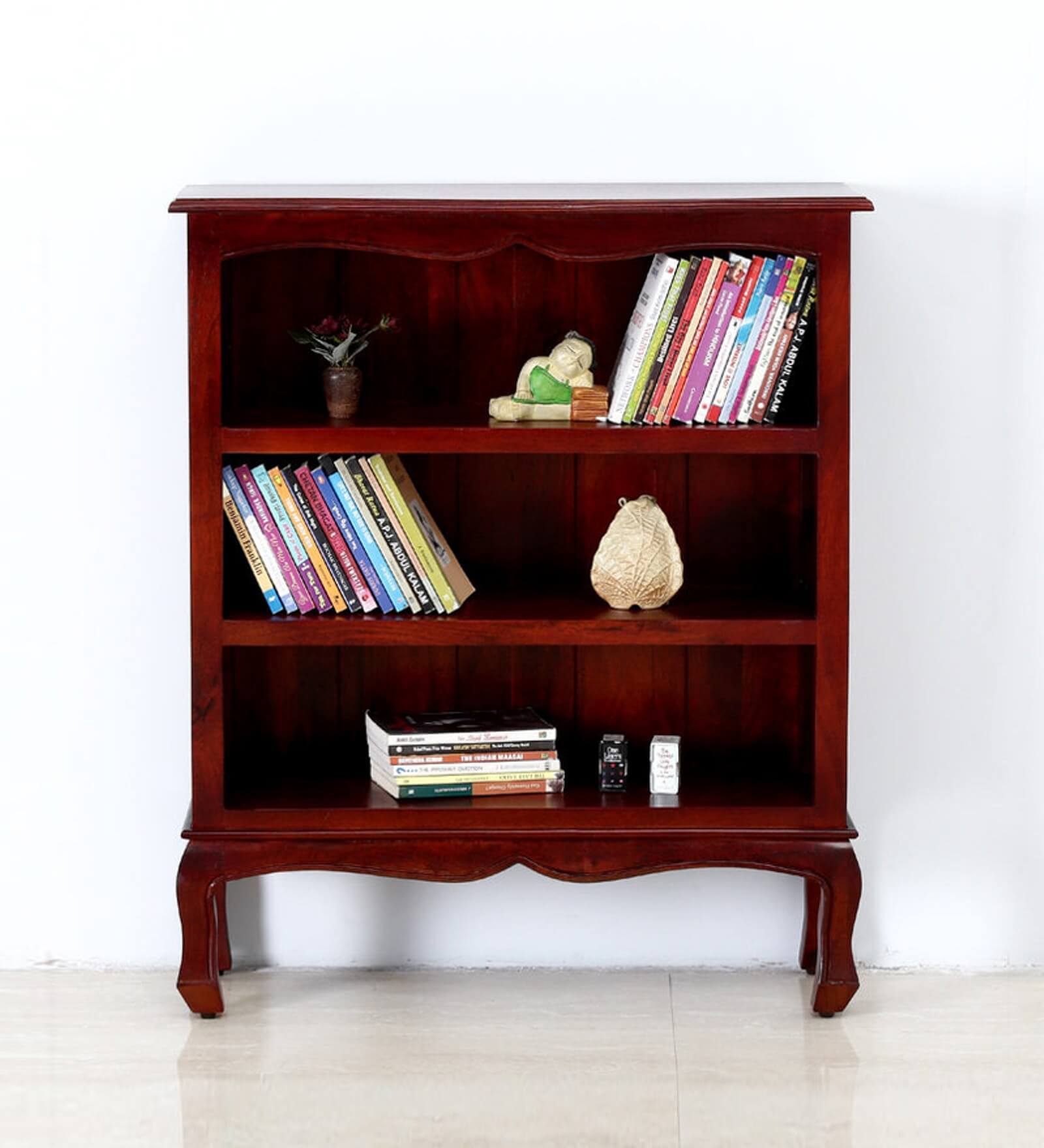 Morgan Book Shelf Cum Display Unit in Honey Oak